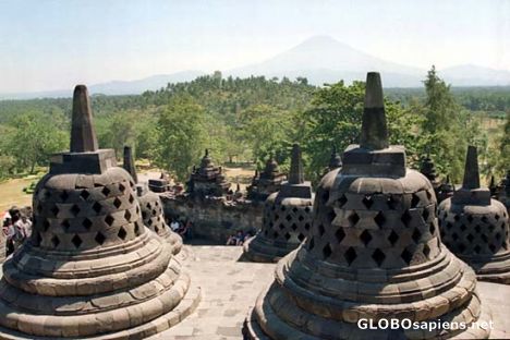 Postcard Stupa of Borobudur Temple