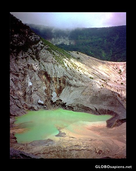 Postcard Tangkuban Perahu crater, near Bandung