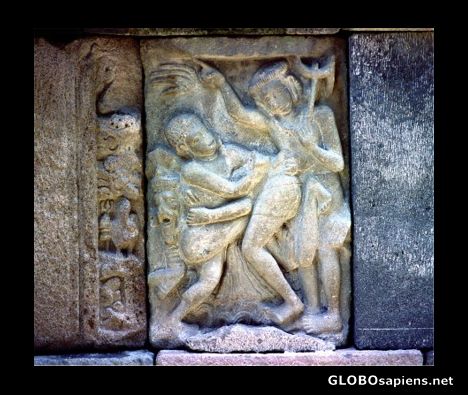 Postcard Borobudur carvings, Java