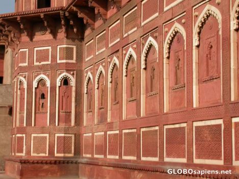 Postcard Impressive Redstone Walls of Agra Fort