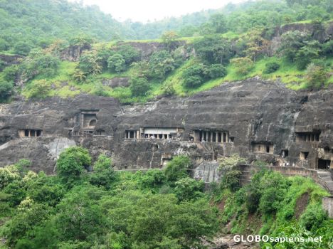 Openings to Ajanta Caves