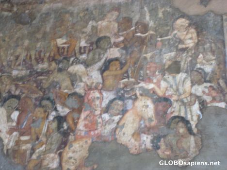 Postcard Frescoe of Budda's Birth in Ajanta Caves