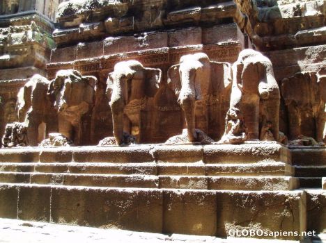 Postcard Elephants of Cave 16-Kailasa Temple