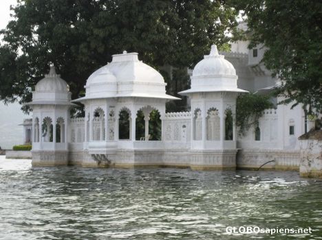 Postcard Water Front Pavilions of Lake Palace