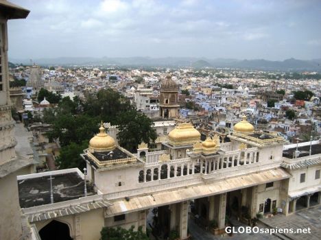 Postcard View of Udaipur from City Palace