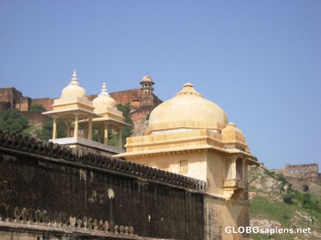 Postcard Amber Fort - Ramparts and Cupolas