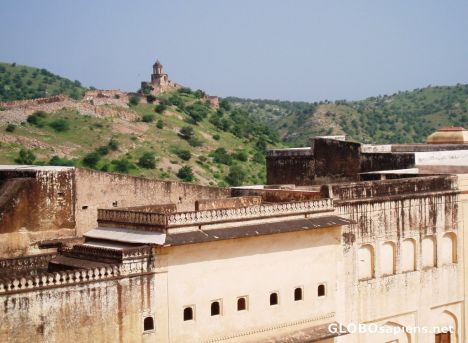 Postcard Amber Fort - Looking out toward the Watch Tower