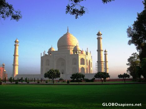 Postcard Taj Mahal in Morning (7am) light