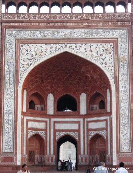 Postcard Close up of Taj Mahal Gate