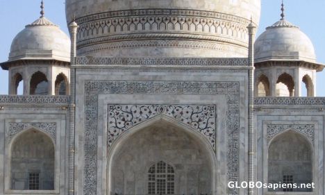 Postcard Detail Carvings on the Taj Mahal