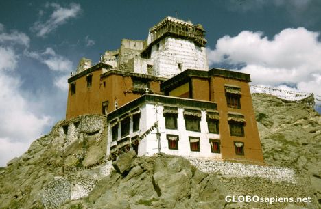 Postcard Buddhist monastery on the hill