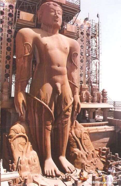 Postcard Statue of Gomateswara at Sravanabalagola