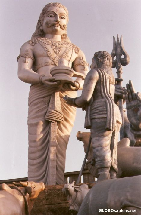 Postcard Bhagiratha - requesting Lord Shiva to free Ganga
