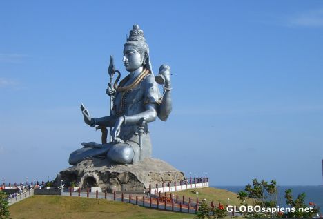 Postcard Shiva statue at Murudeshwar