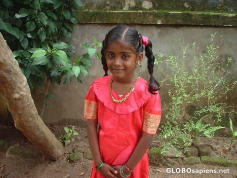 Postcard Gorgeous little girl i met at Kochi, Kerala.