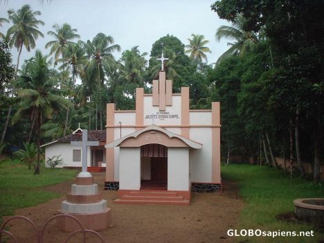 Postcard Small chapel in Cherai, Kochi, Kerala
