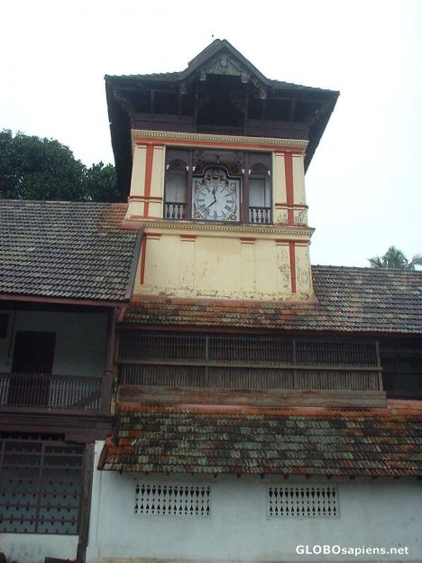 Postcard The fascinating clock near Padmanabha Swami Temple