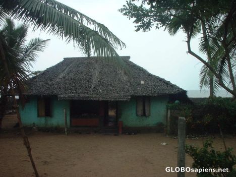Postcard Interesting beach huts from Chavakkad, Trissur.