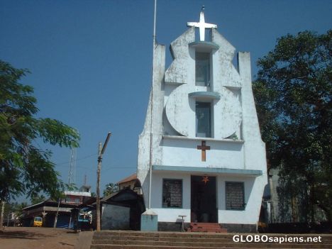 Postcard A beautiful Church in Trichur district, Kerala.