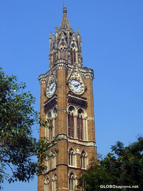 Postcard Rajabai clock tower -Mumbai