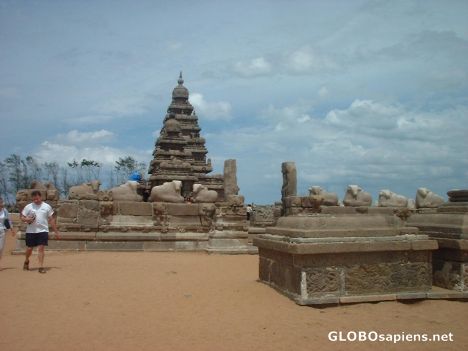 Postcard Rock temple at Mahabalipuram, near Chennai