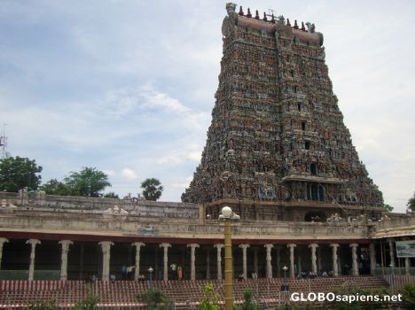 Postcard Meenakshi temple- tower