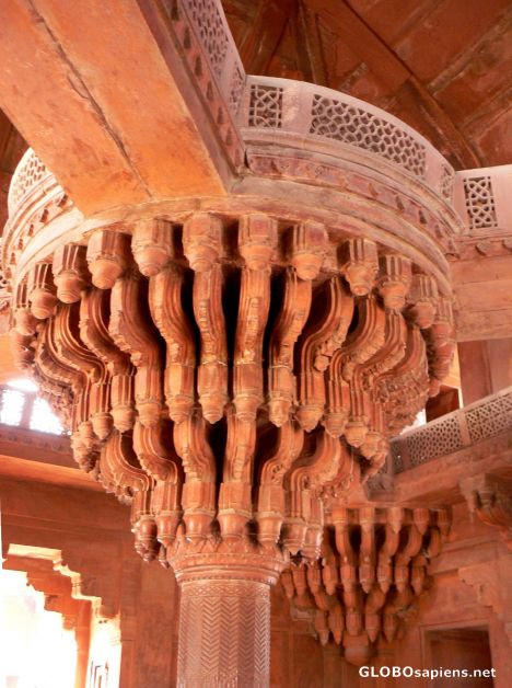 Postcard Pillars of Diwan-i-Khas