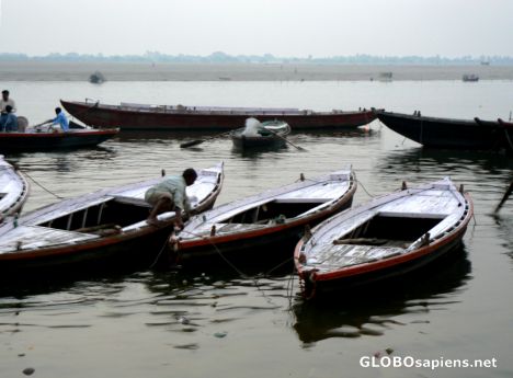 Postcard Early morning on the Ganga