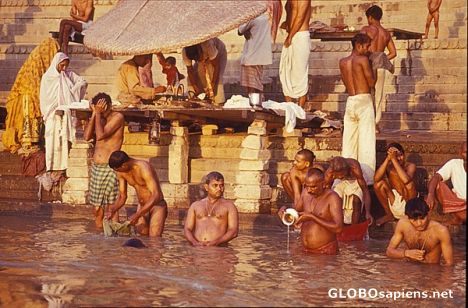 Postcard Sunrise on Ganga River