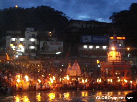 Postcard Evening Aarti done at the ganga ghat......