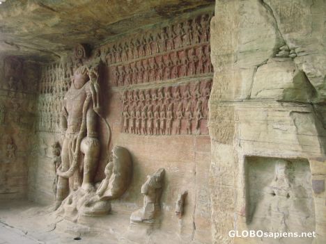 Jains carved in the rocks