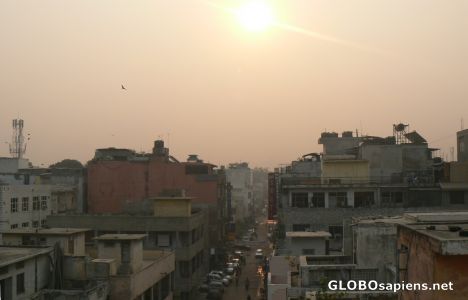 Postcard Sunrise over Old Delhi