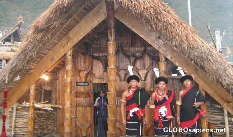 Postcard Naga Hut