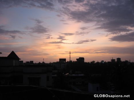 Postcard Sun setting over Kozhikode (Calicut) sky line !