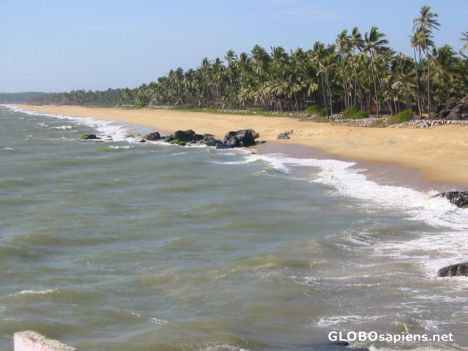 Postcard Haunting Bekal beach and fort from north Kerala, 1