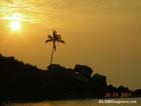 Postcard Sunset at Kovalam Beach