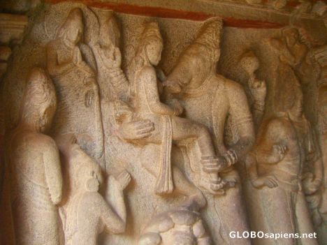 Postcard Mahabalipuram 11 - Varaha temple carvings