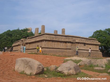 Postcard Mahabalipuram 17 - another incomplete structure