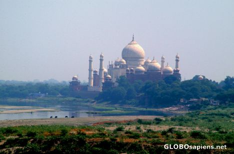 Agra - view to Taj Mahal