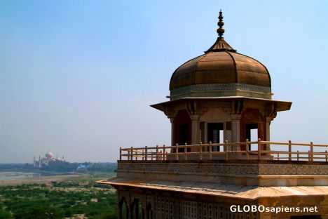 Postcard Agra - Fort & Taj Mahal