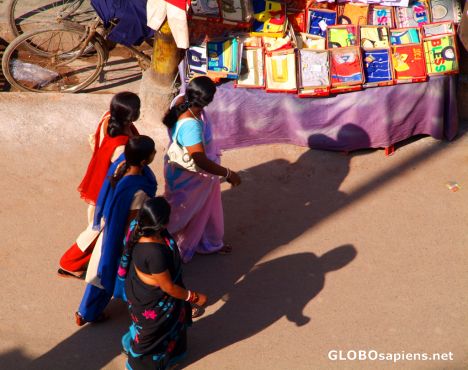 Postcard Varanasi - Going shopping?