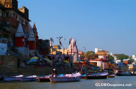 Postcard Varanasi - seen from the Ganges