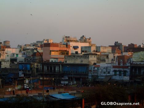Postcard View of Old Delhi at Sunset