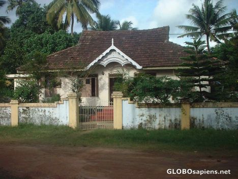 Postcard An old style house from Kerala