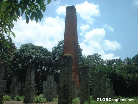 Postcard Ruined old tile factory near Kochi