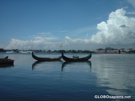 Postcard Boats at Kochi backwaters