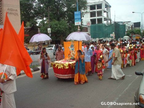 Postcard A Hindu Festival Procession