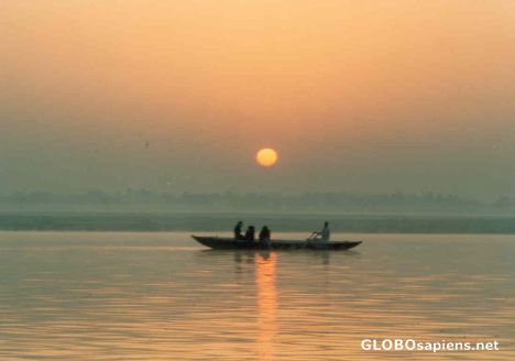 Postcard Dawn on the River Ganges