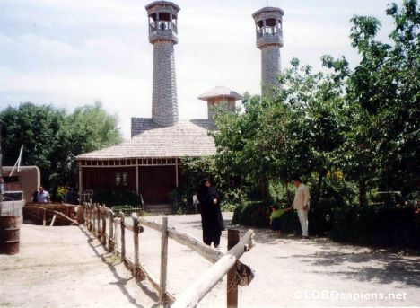 Postcard wooden mosque 4