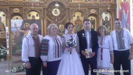 Postcard Ukrainian marriage